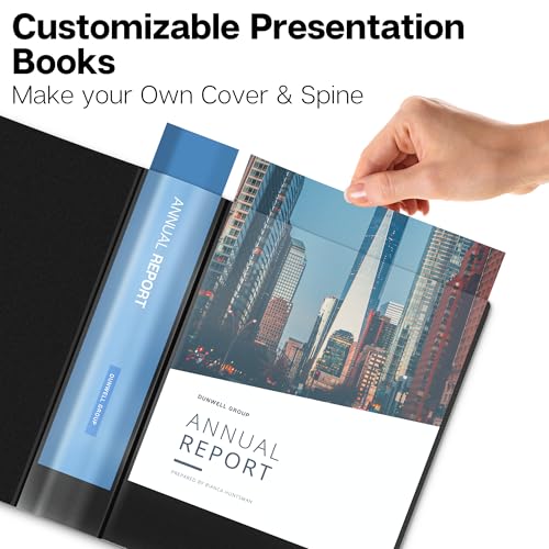 Dunwell Presentation Binder 48-Pocket, Displays 96 Pages, 8.5x11 Portfolio Binder with Plastic Sleeves, Storage and Organizer for Documents, Photos, Kids Artwork, Projects, Recipes (Black) - Image 2