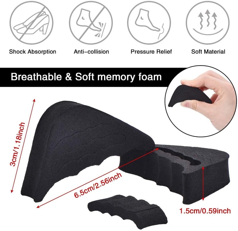 SILENCIO Front Insoles Heel Grips Liner Insert Women High Half Fore foot Toe Plug Cushion Pain Relief Protector Big Shoes Filler Adjustment Shoe Inserts for Men or heel liner front 1 Pair - Image 5