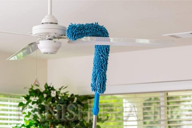 Zerolex Microfiber Duster Bendable Extendable Fan Cleaning Duster with 100 inches Expandable Pole Handle Washable Duster for High Ceiling FansWindow Blinds Furniture BlueD - Image 2