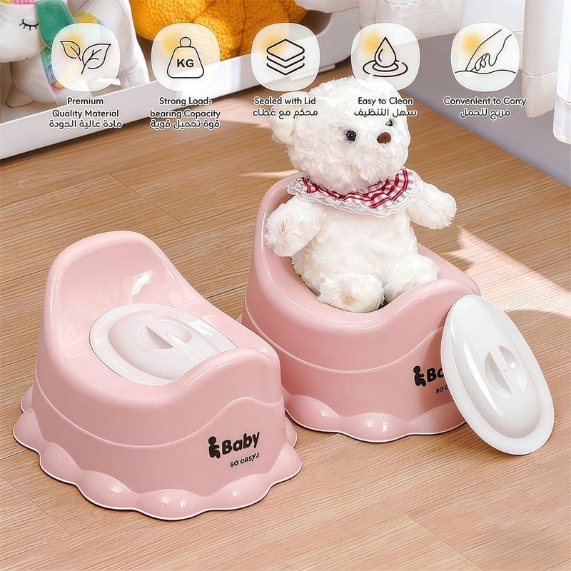 MLADEN Potty Training Seat for Kids - Antislip Toilet Seat with Handles and Backrest - Image 3
