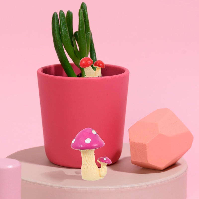 8pcs Resin Miniature Mushroom Figurines for Fairy Garden Bonsai Decor - Image 5