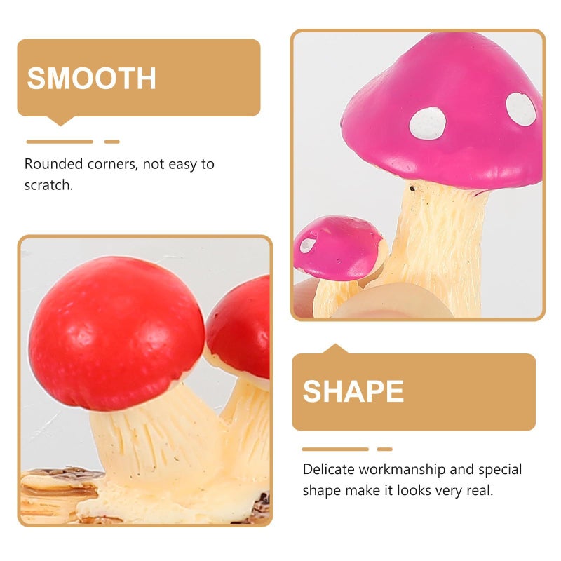 8pcs Resin Miniature Mushroom Figurines for Fairy Garden Bonsai Decor - Image 4