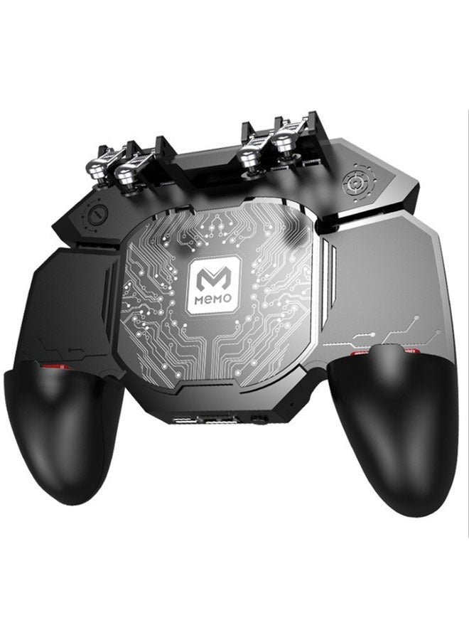 General PUBG Trigger with Fast Cooling Fan, 6 Finger Grip Gamepad, L1R1 Trigger Mobile Game Cooler for PUBG/Fortnite/Rules of Survival Game/COD  - Image 1