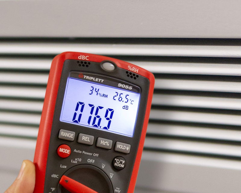 Triplett 9055 6-in-1 4000 Digital Multimeter and Multi-Tester - Sound, Light, Humidity, Temperature, AC/DC Voltage and Current, Resistance, Continuity, Diode Test, Capacitance, Frequency, Duty Cycle - Image 4