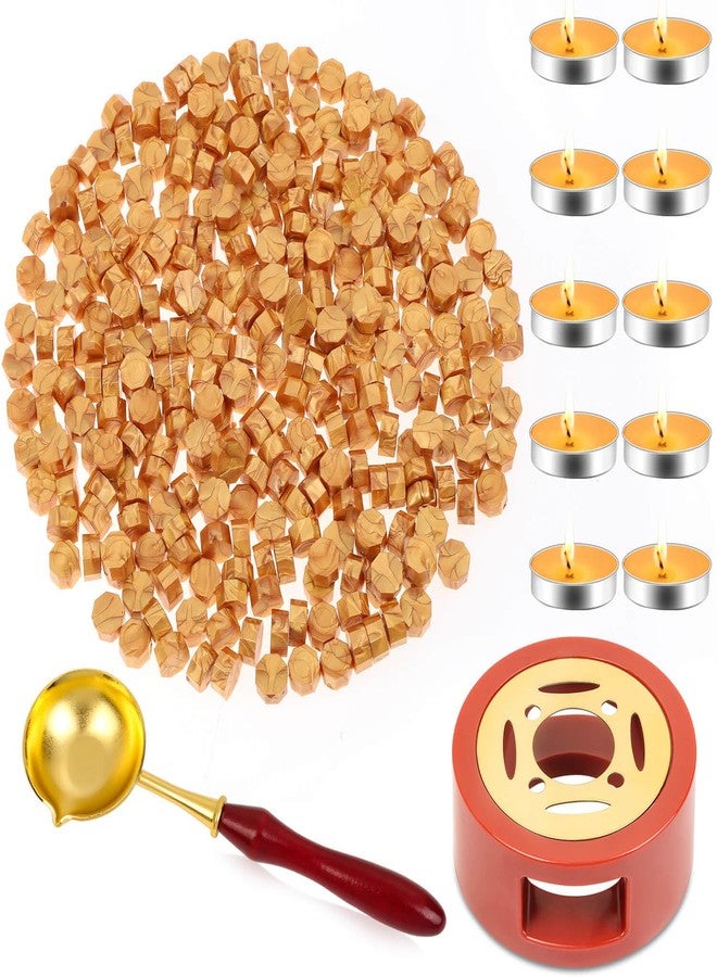 PAXCOO Sealing Wax, 312pcs Sealing Wax Kit with Wax Seal Beads, Wax Seal Warmer, Wax Spoon and Tealight Candles for Wax Stamp Letter Sealing - Image 1