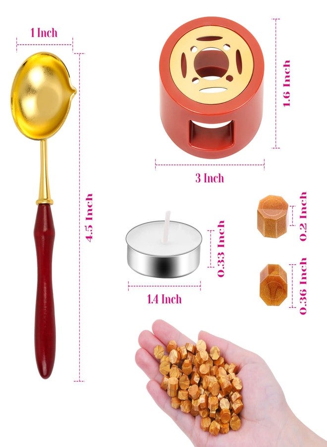 PAXCOO Sealing Wax, 312pcs Sealing Wax Kit with Wax Seal Beads, Wax Seal Warmer, Wax Spoon and Tealight Candles for Wax Stamp Letter Sealing - Image 4