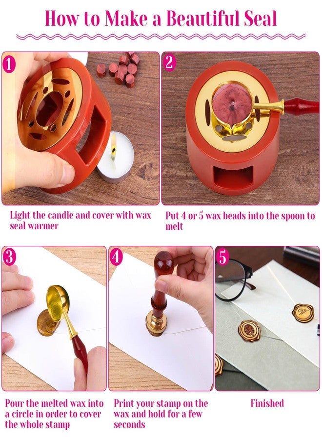 PAXCOO Sealing Wax, 312pcs Sealing Wax Kit with Wax Seal Beads, Wax Seal Warmer, Wax Spoon and Tealight Candles for Wax Stamp Letter Sealing - Image 3