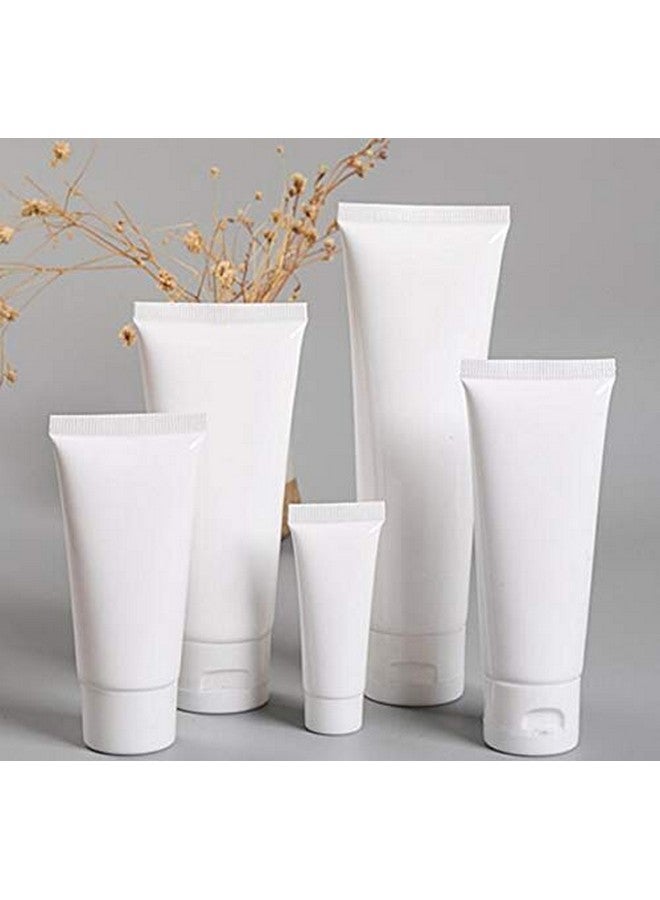ericotry 12 قطعة أنابيب بلاستيكية فارغة قابلة لإعادة التعبئة بيضاء زجاجات عينة مستحضرات تجميل حاويات سفر للمستحضرات بلسم الشفاه جل الاستحمام منظف شامبو مستلزمات الحمام (50 مل) - Image 3