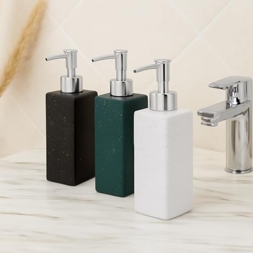 Whizzo® Space Design Durable Handwash Bottle for Wash Basin | Soap Dispenser for Kitchen | Shampoo Dispenser for Bathroom | Handwash Soap Dispenser Pump | Bathroom Accessories (420ML, White, 087) - Image 2