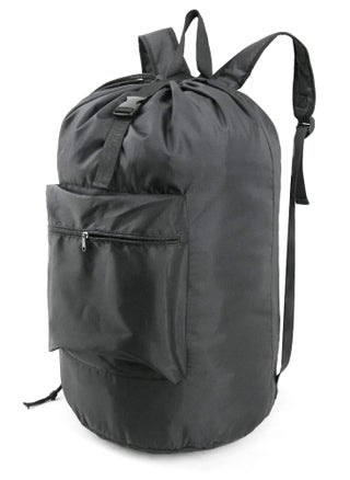 Backpack Laundry Bag with Shoulder Straps and Mesh Pocket Durable Nylon Clothes Hamper Bag with Drawstring Closure, Portable with Handle Xlarge College Dorm Room Essentials for Travel Camp Black - pzsku/Z9CE4F90976AF85C1C25CZ/45/_/1706598449/98904aca-2cab-4859-8be1-a63a9fc519ba
