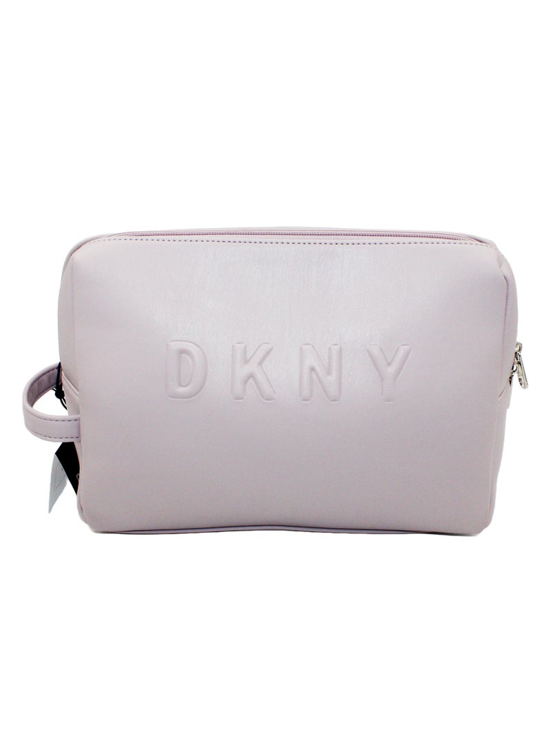 دكني حقيبة مستحضرات التجميل الكبيرة ذات العلامة التجارية DKNY، حقيبة مكياج للسفر صغيرة، حقيبة تخزين صغيرة خفيفة الوزن لمستحضرات التجميل، حقيبة مكياج صغيرة، حقيبة أدوات الزينة للسفر - Image 1