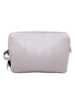 دكني حقيبة مستحضرات التجميل الكبيرة ذات العلامة التجارية DKNY، حقيبة مكياج للسفر صغيرة، حقيبة تخزين صغيرة خفيفة الوزن لمستحضرات التجميل، حقيبة مكياج صغيرة، حقيبة أدوات الزينة للسفر  - Image 1