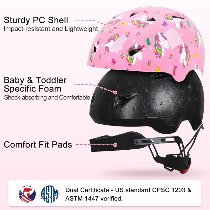 Lemmeko Toddler Helmet, Baby Infant Kids Bike Helmet for Kids Age 1-3/2-4/3-5/5-8 Adjustable Toddler Bike Helmets for Boys Girls for Scooter Skateboard Cycling - Image 5