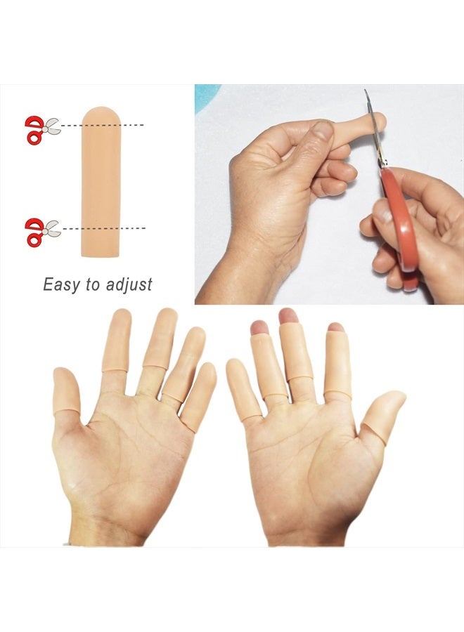 YIVCKOM Gel Finger Cots, Silicone Finger Protectors, Fingertip Bandages Band-aids for Dry Skin, Cracked Fingertip Treatment,Thumb Protector Covers for Hand Eczema Finger Arthritis (20pcs) - Image 3