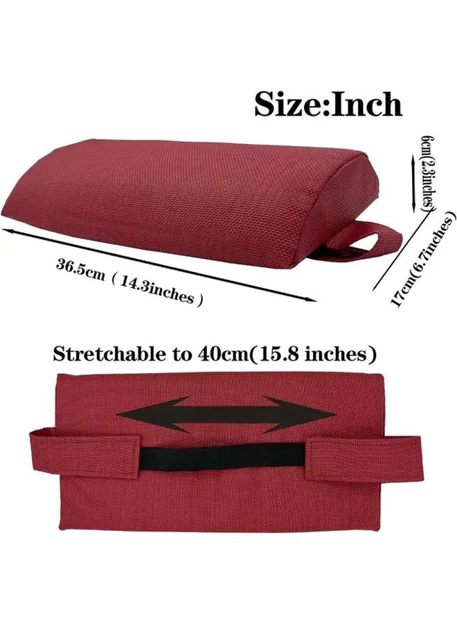 Wine Red Lounge Chair Pillow Headrest Cushion Breathable Removable For Sun Lounger Deck Recliner - Image 3