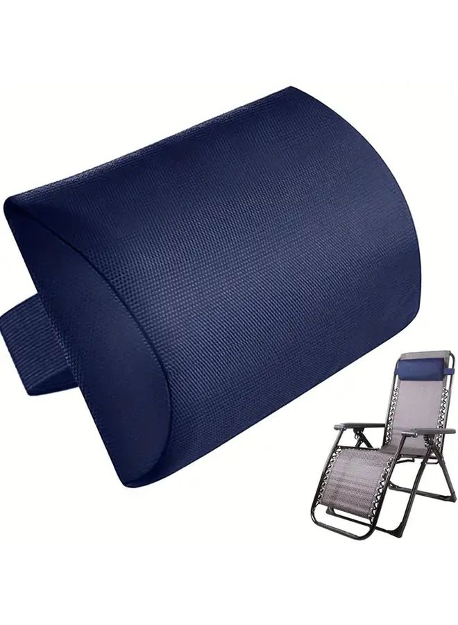 Wine Red Lounge Chair Pillow Headrest Cushion Breathable Removable For Sun Lounger Deck Recliner - Image 1
