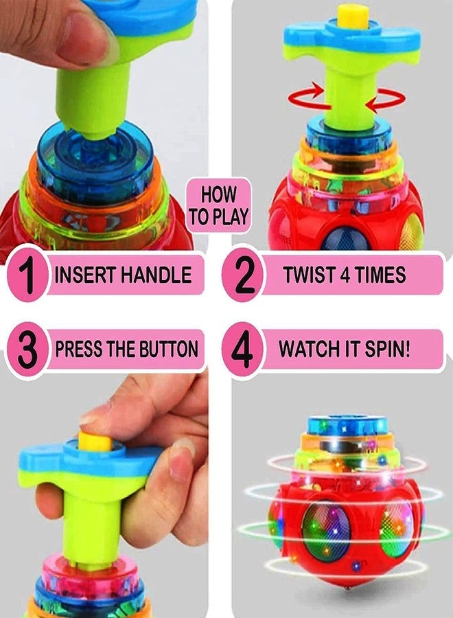 Velocious® Musical Spinning Top Toy with LED Light, Music Flash Light Lattoo for 3 Years Kids (Multicolor) - Image 3
