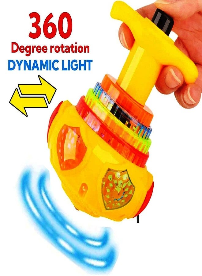Velocious® Musical Spinning Top Toy with LED Light, Music Flash Light Lattoo for 3 Years Kids (Multicolor) - Image 5