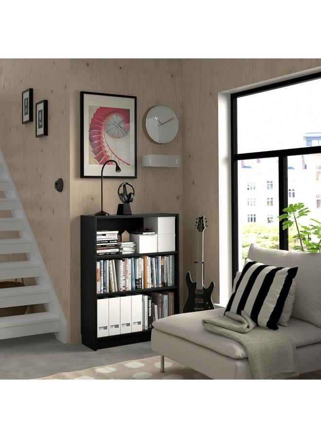 erorex Bookcase, Black Oak Effect, 80X28X106 Cm - Image 3