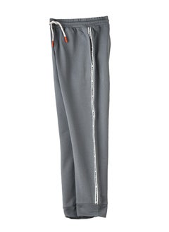 JAM Boys Grey Jogger Pants with Side Tape Detail  - Image 3