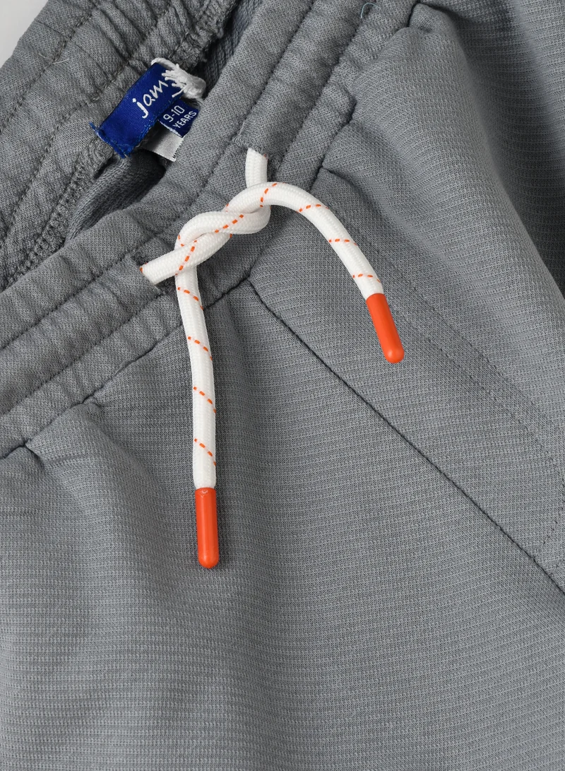 JAM Boys Grey Jogger Pants with Side Tape Detail