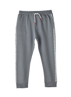 JAM Boys Grey Jogger Pants with Side Tape Detail  - Image 1