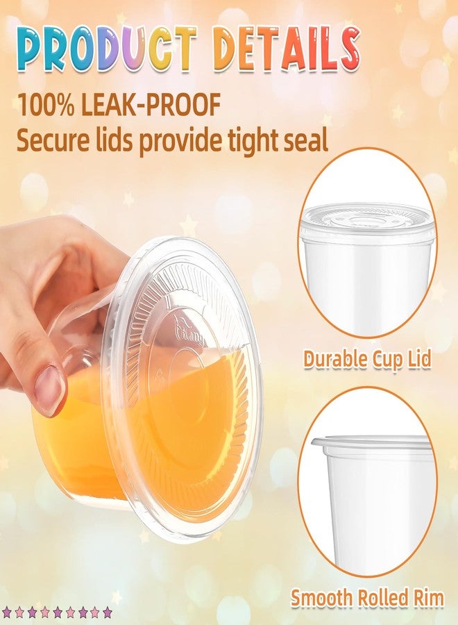 Jingmore 400 Pcs 9 oz Plastic Dessert Cups with Lids,200 Pcs Clear Disposable Parfait Fruit Cups and 200 Spoons,Appetizer Party Containers for Yogurt Puddings Ice Creams Cake Cold Drink (Flat) - Image 4