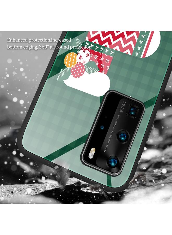 S-TOP Case For Huawei P40 Pro / P40 Pro+ Christmas Glass Phone Case - Image 5