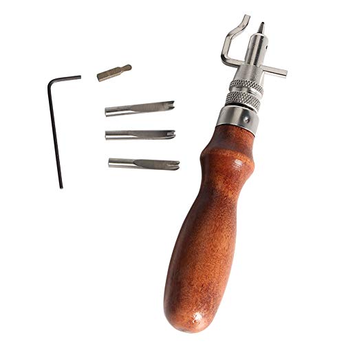 Co-link 7 in 1 Adjustable Pro Stitching Groover and Creasing Edge Beveler Leathercraft Sets to Sew & Crease Leather - Image 1