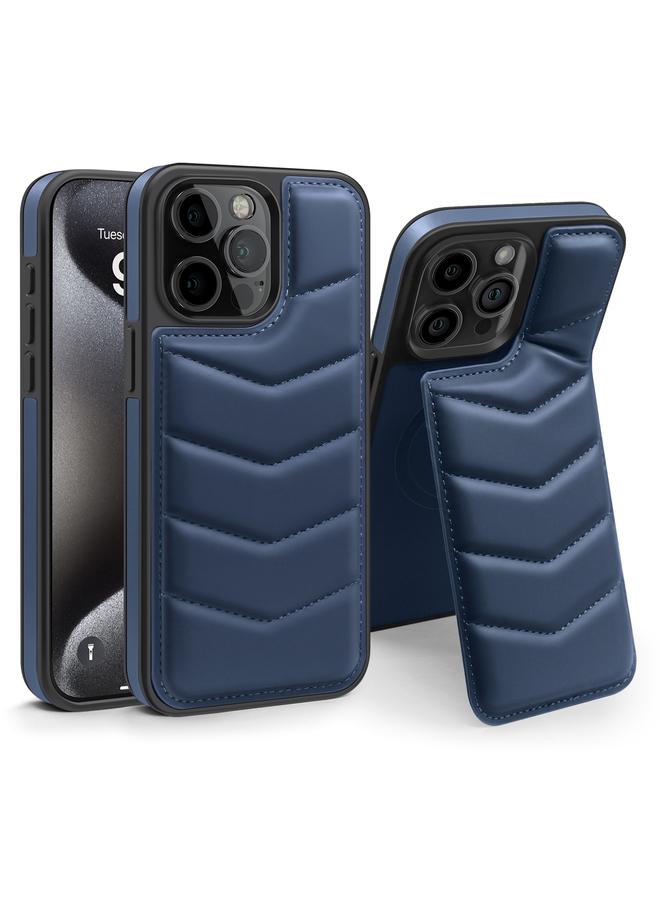 S-TOP Case For iPhone 15 Pro Max Down Jacket Card Bag Holder MagSafe Phone Case - Image 1