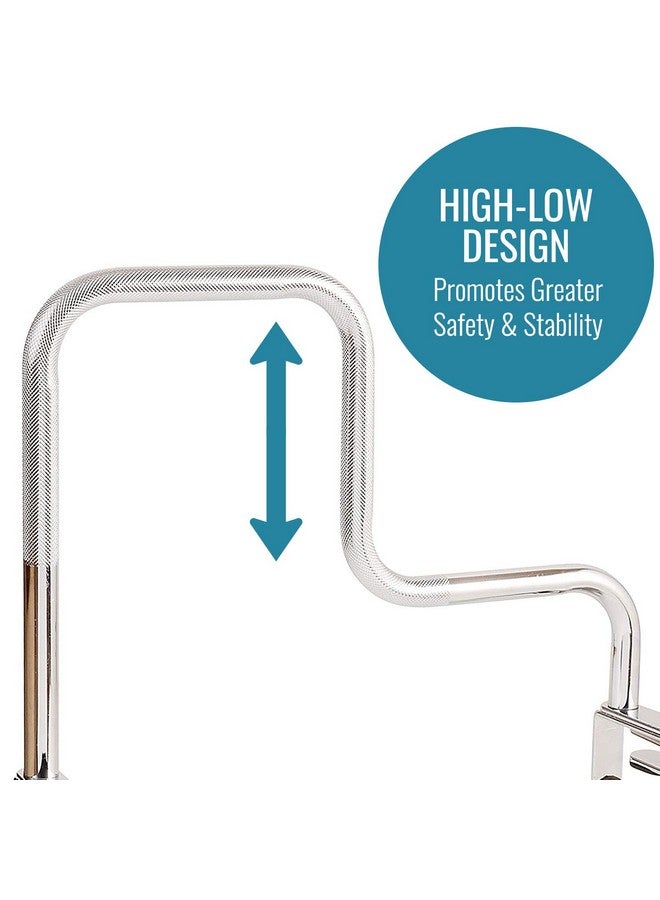 DMI DMI Chrome Plated Grab Bars For Bathtubs And Showers For Seniors For Bathtubs And Showers, Adjustable Bathtub Rail Safety Grab Bars, Rust-resistant, 250 Lb Capacity, Textured Non-Slip Handle, 3.3-5.8"  - Image 3