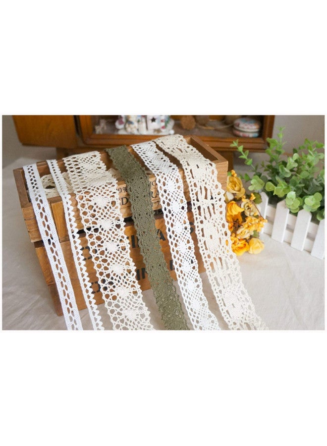 RayLineDo 20 Meters Assorted Vintage Style Lace Ribbon Trim Bridal Wedding Scalloped Edge Crochet Lace DIY Sewing Accessory Collection C - Image 5