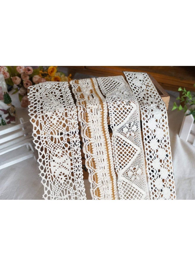 RayLineDo 20 Meters Assorted Vintage Style Lace Ribbon Trim Bridal Wedding Scalloped Edge Crochet Lace DIY Sewing Accessory Collection C - Image 3