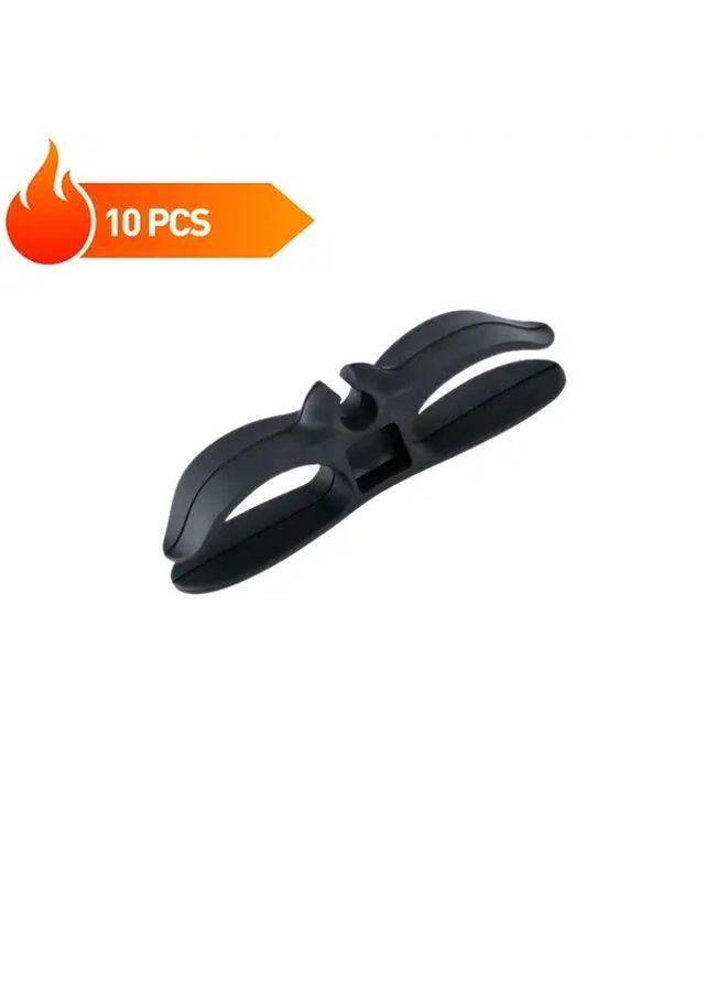 Black 10PCS Self Adhesive Cable Clamps Easy Install Wire Winder Organizers For Kitchen Appliances - Image 1