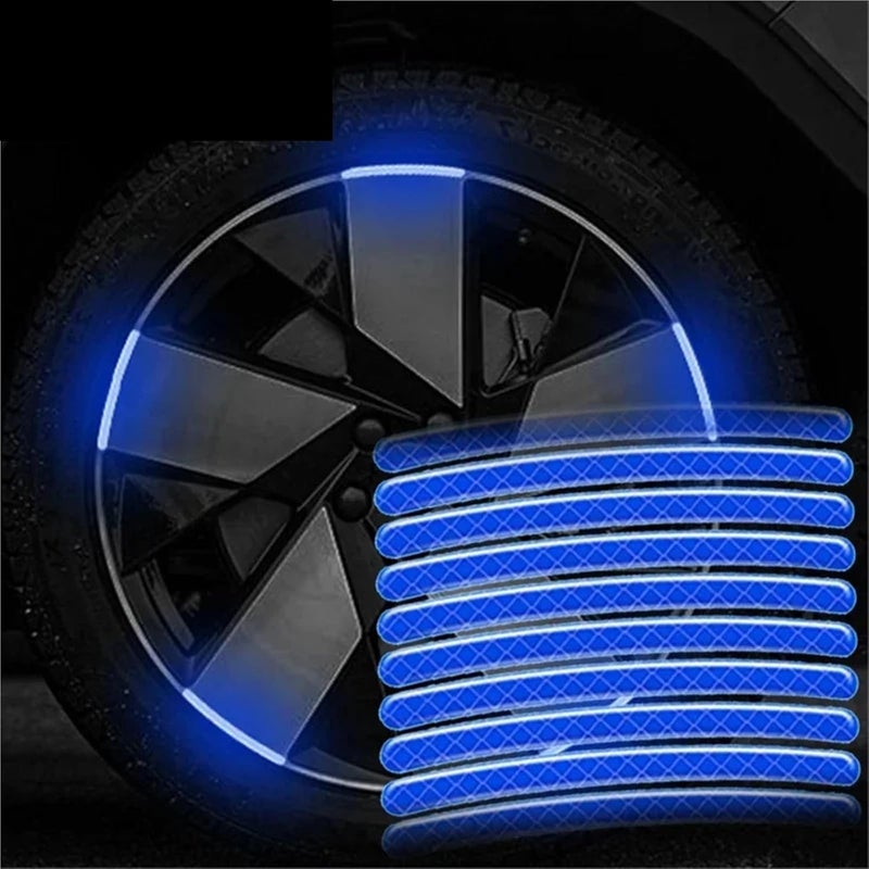 120Pcs Colorful Reflective Strips Car Motorcycle Wheel Hub Stickers Styling Decal Sticker Auto Moto Decor Decals Accessories(Ivory) - Image 3