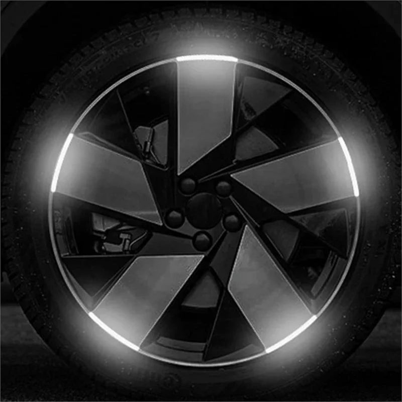 120Pcs Colorful Reflective Strips Car Motorcycle Wheel Hub Stickers Styling Decal Sticker Auto Moto Decor Decals Accessories(Ivory) - Image 5