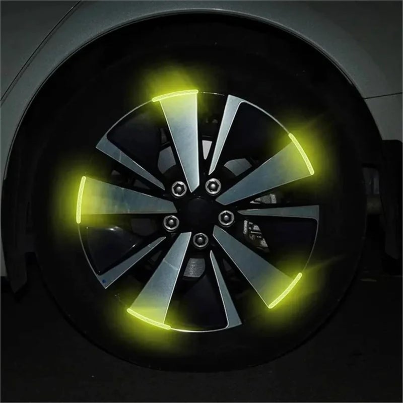 120Pcs Colorful Reflective Strips Car Motorcycle Wheel Hub Stickers Styling Decal Sticker Auto Moto Decor Decals Accessories(Ivory) - Image 4