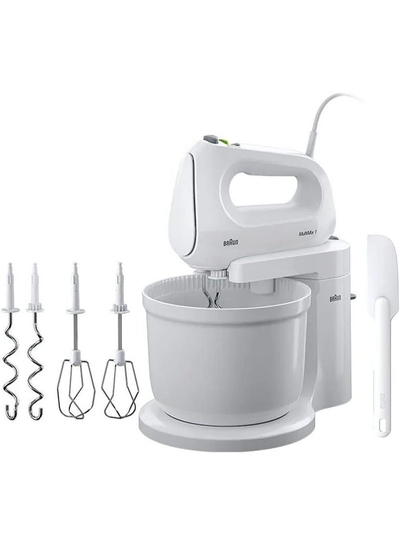 BRAUN Multimix 2 In 1 Hand And Stand Mixer 400 Watts, White, HM1070 - Image 1