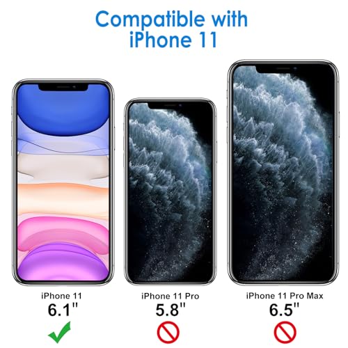 JETech Case for iPhone 11 61Inch NonYellowing Shockproof Phone Bumper Cover AntiScratch Clear Back Deep Purple - Image 3