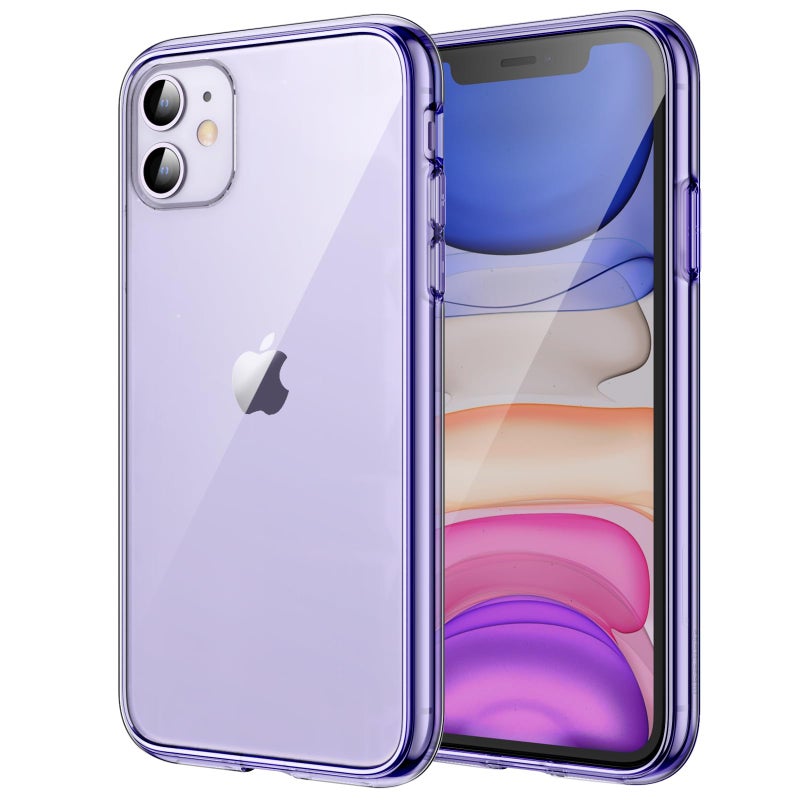 JETech Case for iPhone 11 61Inch NonYellowing Shockproof Phone Bumper Cover AntiScratch Clear Back Deep Purple - Image 2