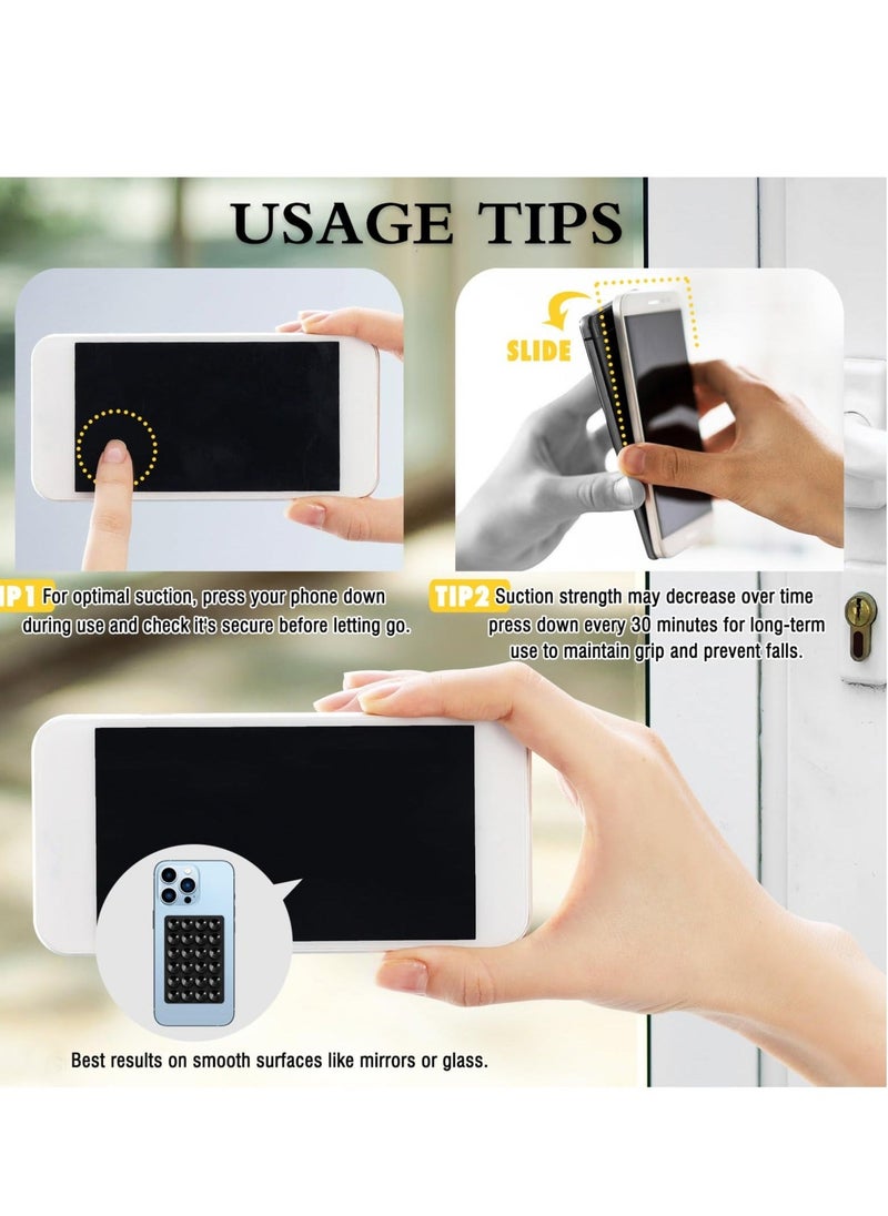 12 Pack Silicone Suction Phone Case, Strong Sticky Suction Cups, Suitable for Hands Free Mirror Shower Bathroom, Selfies and Videos - Image 5
