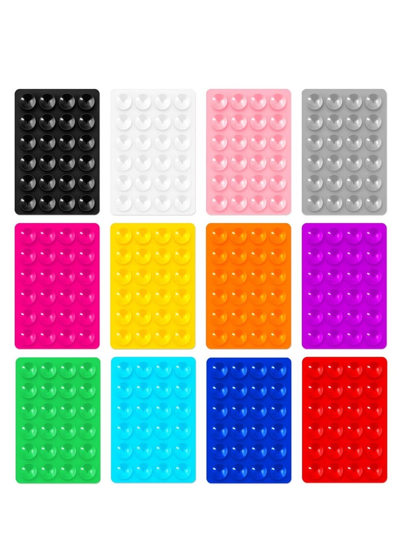 12 Pack Silicone Suction Phone Case, Strong Sticky Suction Cups, Suitable for Hands Free Mirror Shower Bathroom, Selfies and Videos - Image 1