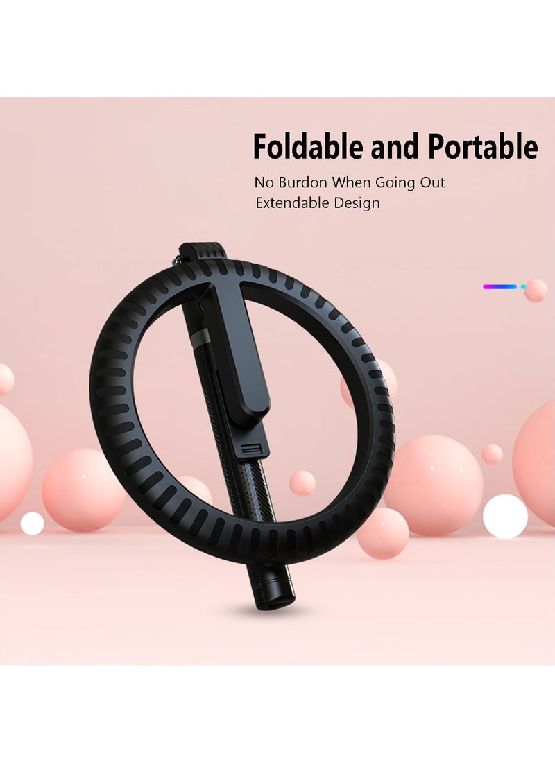 TYCOM - Selfie Stick 10" Rgb Ring Light With 180 Cm Long Stand and 2 Phone Holders,tiktok Ring Light 12 Rgb Color Modes for Youtube Video Vlog Live Stream Makeup With Remote Control - Image 1