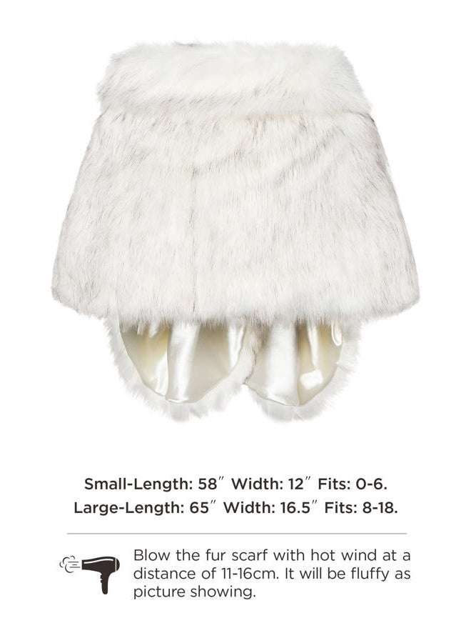 BABEYOND Womens Faux Fur Collar Shawl Faux Fur Scarf Wrap Evening Cape for Winter Coat - Image 5