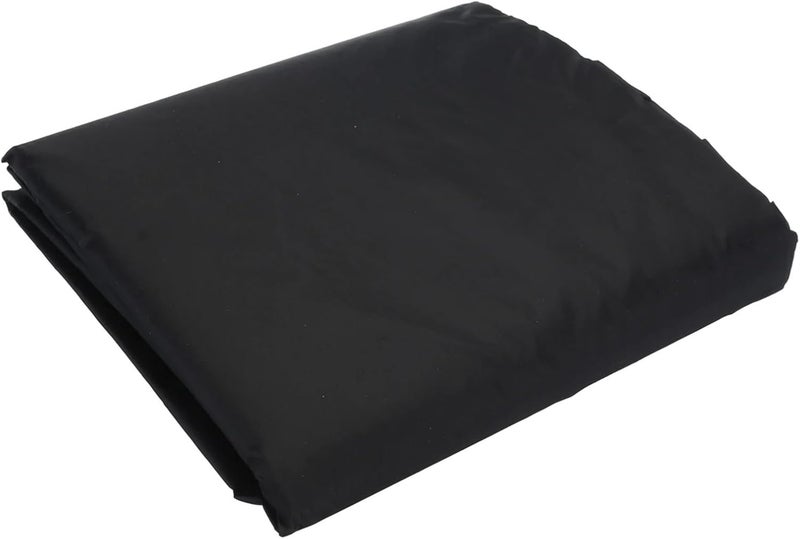 Sturdy 2pcs Black Waterproof Patio Fire Pit Cover Round Table BBQ Accessories Grill Anti-UV Dust Rain Barbecue Supplies(148x60cm) - Image 1