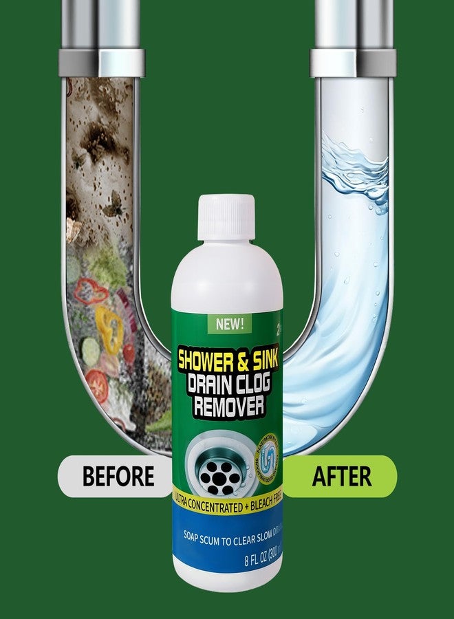 MineeCozee Drain Cleaner Clog Remover Liquid: Sink Kitchen Bathroom Shower Drain Cleaning Solution - Safe for Household Pipes Prevents Build-Up (2 Pcs) - Image 2