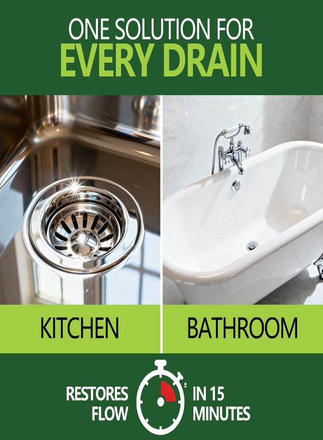 MineeCozee Drain Cleaner Clog Remover Liquid: Sink Kitchen Bathroom Shower Drain Cleaning Solution - Safe for Household Pipes Prevents Build-Up (2 Pcs) - Image 4