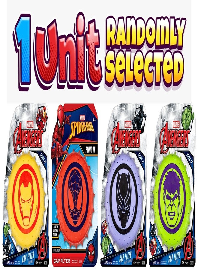 JA-RU Marvel Avengers & Spiderman Water Frisbee Soaker (1 Frisbee Assorted) Rubber Disc Water Toys for Kids & Adult. Outdoor Pool & Beach Ball Games. Cool Summer Toy. Stocking Stuffers. 6814-1 - Image 2