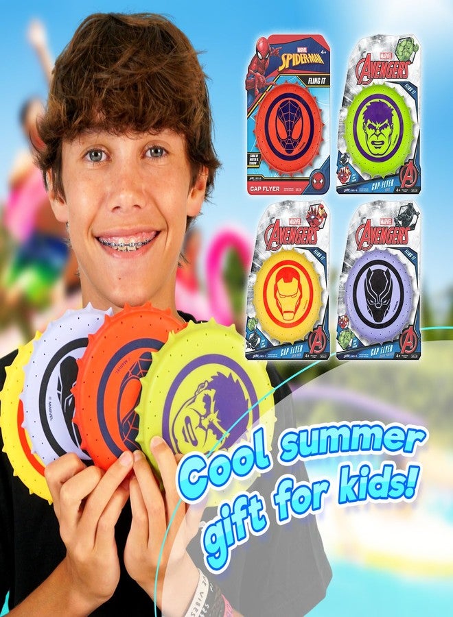 JA-RU Marvel Avengers & Spiderman Water Frisbee Soaker (1 Frisbee Assorted) Rubber Disc Water Toys for Kids & Adult. Outdoor Pool & Beach Ball Games. Cool Summer Toy. Stocking Stuffers. 6814-1 - Image 4