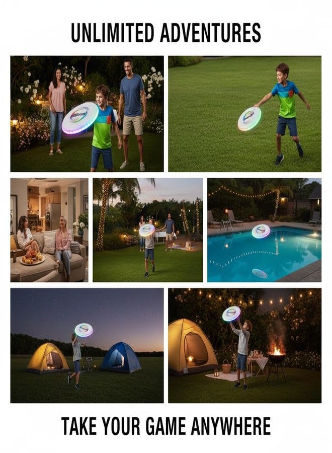 DOKMOE Ultimate Frisbee Disc | Best LED Flying Disc for Night Games, Competition, Beach, and Dog Toy (Medium, Astronaut) - Image 5